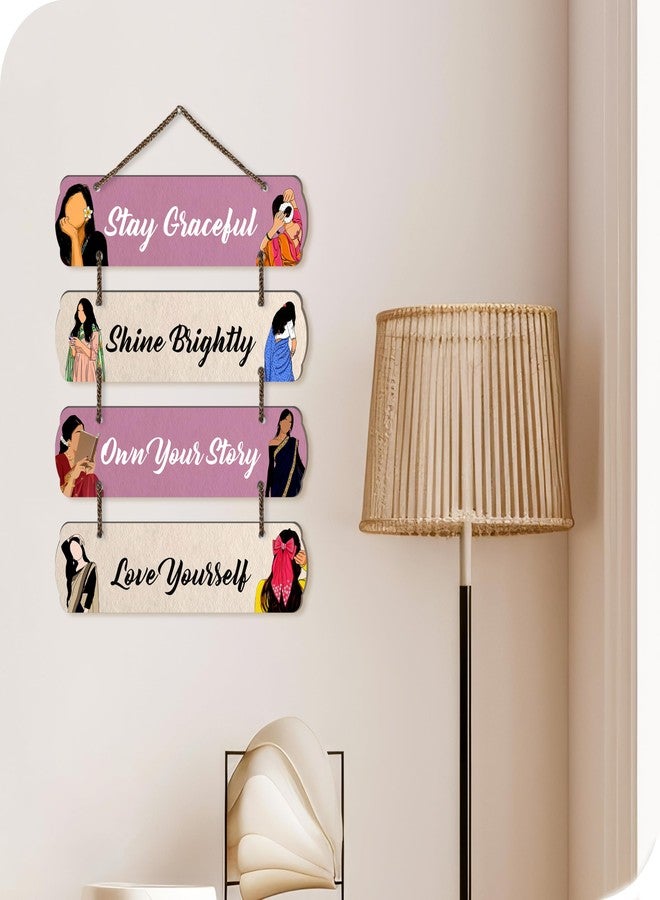 Rousrie Home Quote Decorative Wall Art MDF Wooden Wall Hanger for Living Room | Bedroom | Home Decor | Gifts | Wood Decoration Items | Artworks Hangings (Design 11) - Image 2